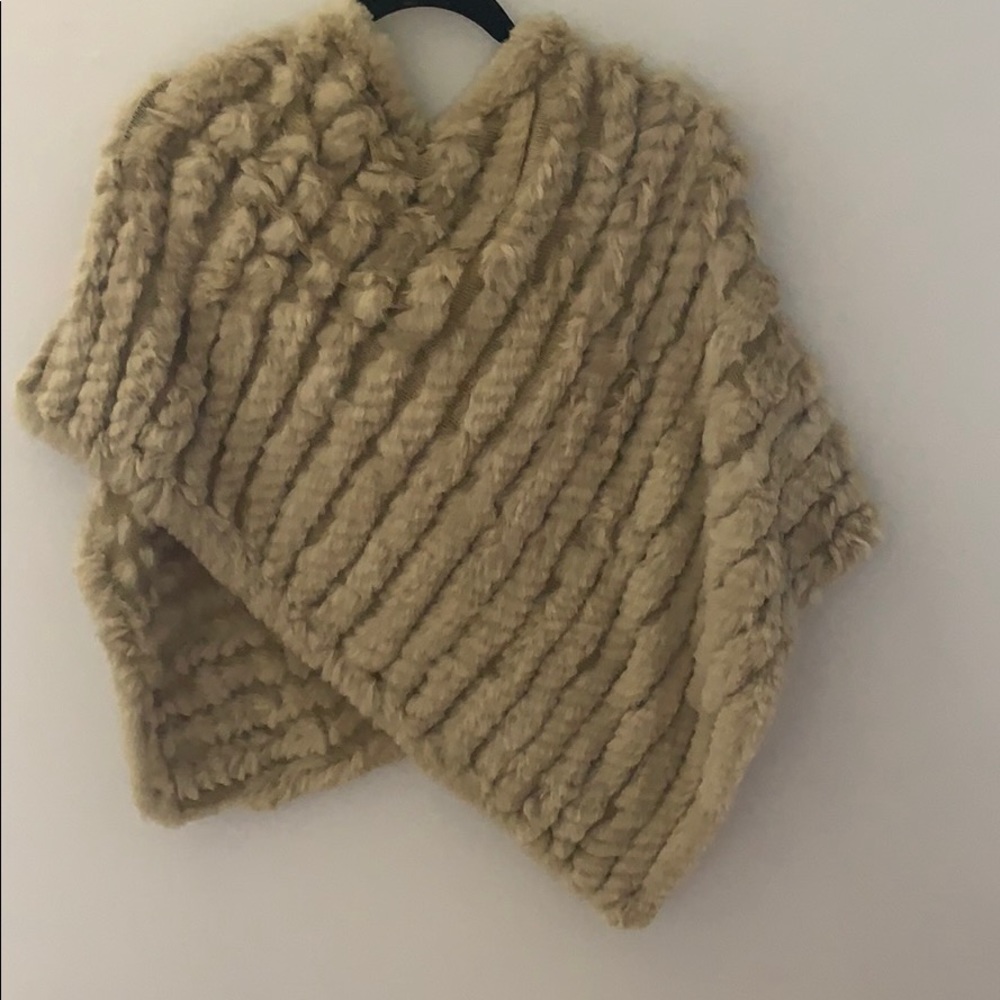 Rabbit hair poncho